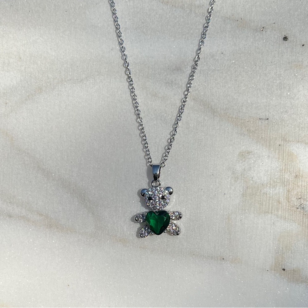 💚 Heartfelt Bear Necklace 🧸 STAINLESS STEEL